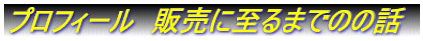 プロフィール 販売に至るまでのの話