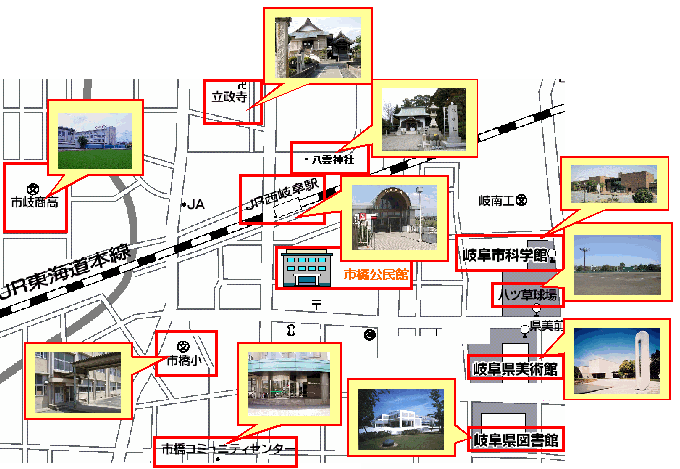 西岐阜駅周辺MAP