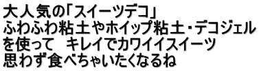 ��l�C�́u�X�C�[�c�f�R�v �ӂ�ӂ�S�y��z�C�b�v�S�y�E�f�R�W�F�� ���g���ā@�L���C�ŃJ���C�C�X�C�[�c �v�킸�H�ׂ��Ⴂ�����Ȃ��